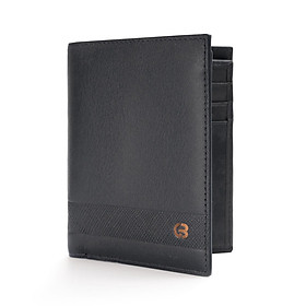 Ví nam Gence dáng dọc da bò Nappa màu đen C15