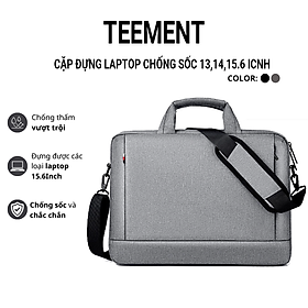Cặp Đựng Chống Sốc Cao Cấp Teement, Chống Nước, Chống Xước, Dành Cho Laptop 13,14,15.6icnh - Hàng Chính Hãng