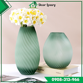 Mua Bình Thủy Tinh Xanh Xoắn Sáng Tạo
