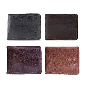 Ví nam Huy Hoàng da đà điểu đan viền màu đen, nâu đất, nâu đỏ, vàng bò HP2416-17-24-25