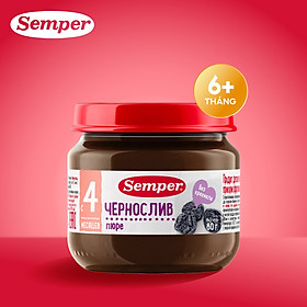 Dinh dưỡng ăn dặm Trái cây nghiền mận đen hỗ trợ tiêu hóa Semper Prune 80g dành cho bé từ 4 tháng tuổi