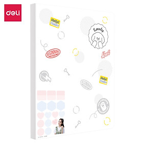 File Lá Học Sinh A4 Deli - 30/40 Lá - Xanh Dương/Hồng/Trắng - 1 Chiếc - 72493 / 72494