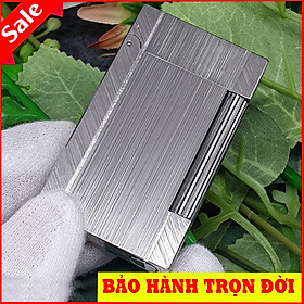 Mua Vỏ Hột Quẹt Bật Lửa Upon D177B Họa Tiết Xước Mịn Viền Xước Chéo Màu Bạc - Dùng Gas Đá Cao Cấp