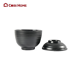 Mua chén súp tròn có nắp màu đen