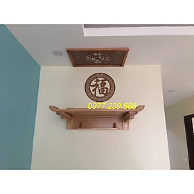 Mua bàn thờ chân cụt gỗ sồi 61cm kèm chắn khói