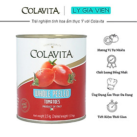 Cà Chua Đóng Hộp Nguyên Trái Bóc Vỏ Colavita Whole Peeled Tomatoes Hộp 2550gr