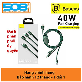 Cáp sạc đa năng 3 đầu Baseus 40W