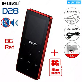 Mua Quà Tặng Kèm - Máy Nghe Nhạc MP3 Bluetooth 5.0 Hifi Lossless RUIZU D28 Bộ Nhớ Trong 8GB - Bản Nâng Cấp Của Ruizu D01  D02  D11  D15 - Hàng Chính Hãng