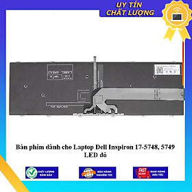 Bàn phím dùng cho Laptop Dell Inspiron 17-5748 5749 LED đỏ - Hàng Nhập Khẩu New Seal