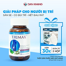 Viên Uống Hỗ Trợ Co Thắt Búi Trĩ Trimax Hủ 30 Viên Nguyên Liệu Từ Thiên Nhiên