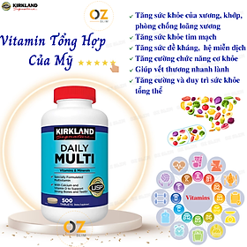 Vitamin tổng cho người dưới 50 tuổi Daily Multi Kirkland Mỹ giúp tăng sức