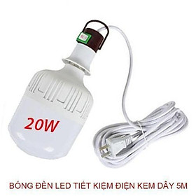 Mua Bóng đèn led 20W kèm công tắc và dây dài 5m siêu tiết kiệm điện an toàn cao cấp