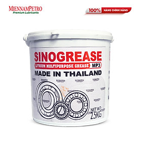 Mỡ Bôi Trơn MiennamPetro Sinogrease Lithium MP3 2,5KG Đa Dụng Bảo Vệ ​Xe Ô Tô Công Nghiệp Cao Cấp