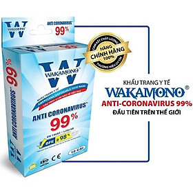 [Combo 10 hộp] Khẩu trang  WAKAMONO 1 hộp 10 cái - Được Mỹ & Châu Âu kiểm nghiệm và chứng nhận