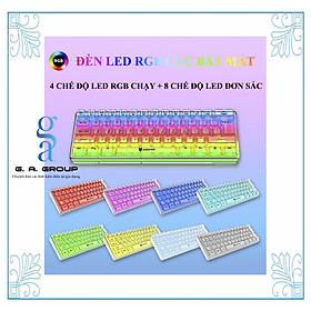 Bàn phím mini có dây XUNFOX K20 thiết kế trong suốt độc đáo với đèn led RGB cực đẹp