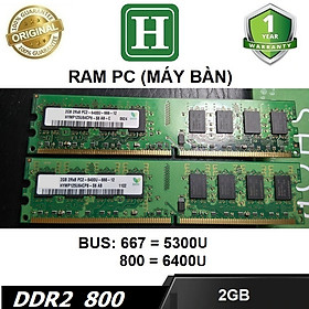 Mua Ram PC 2GB DDR2 bus 800 (6400U) ram dùng cho máy bàn  desktop