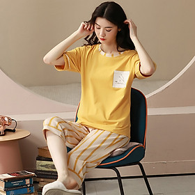 >> BÁO GIÁ ĐỒ BỘ MẶC NHÀ NỮ - COTTON CAO CẤP - THƯƠNG HIỆU ELLE LM1903 | Shopee Lazada Sendo Tiki mới nhất 123 Đồ bộ lửng mặc nhà cotton cao cấp Quãng Châu mùa hè dành cho nữ 1202