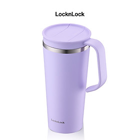 Bình giữ nhiệt LocknLock Daily Handle Tumbler LHC4330 - Có quai cầm - Nắp trượt - 600ml - Màu tím