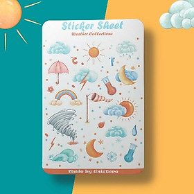 Sticker sheet wethear collection - chuyên dán, trang trí sổ nhật kí, sổ tay | Bullet journal sticker