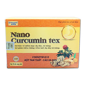 Viên tinh nghệ Nano Curcumin Tex Tam Thất Xạ Đen giảm viêm loét dạ dày