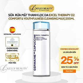 Sữa Rửa Mặt Thanh Lọc Da Germaine Excel Therapy O2 Comfort & Youthfulness Cleansing Milk | Kelly Beauty