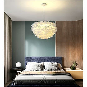Mua Đèn chùm CROWIT lông vũ cao cấp kiểu dáng độc đáo  sang trọng với 3 cế độ ánh sáng - kèm bóng LED chuyên dụng