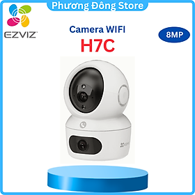 Camera Wifi Ezviz 2 Mắt Trong Nhà H7C 2K 8MP, quay 360 độ, có màu ban đêm, đàm thoại 2 chiều - Hàng chính hãng