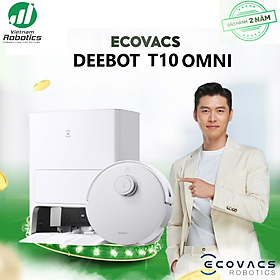 Robot hút bụi lau nhà Ecovacs Deebot T10 OMNI - Trắng Bản Quốc tế - App Tiếng Việt, Trợ lý ảo Yiko, hàng nhập khẩu chính hãng full VAT, bảo hành chính hãng 24 tháng bởi Vietnam Robotics