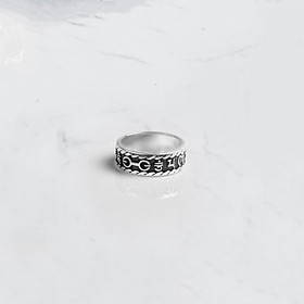 Nhẫn Lục Tự Khắc Vô Cực - S925