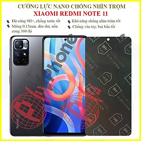 Mua Dán chống nhìn trộm dành cho  Xiaomi Redmi Note 11 - Dán cường lực dẻo nano 9H+