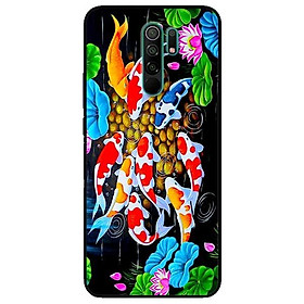 Ốp lưng dành cho Xiaomi Redmi 9 - Redmi 9A - mẫu Koi Sen Hồng