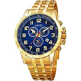 August Steiner Multifunction Men's Watch - 3 Subdials Swiss Chronograph with Date Window On Stainless Steel Bracelet - AS8118