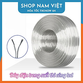 1 Mét Dây Điện Trong Suốt 2 Lõi Thi Công Đèn LED