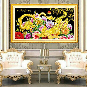 Mua Tranh thêu chữ thập Long phụng sum vầy 100*54cm - 120*60cm - tự thêu