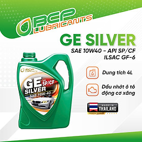 Dầu Nhớt Ô Tô BCP GE SILVER SAE 10W40 - API SP/CF 4 Lít Nhập Khẩu Thái Lan - Dầu Nhớt Động Cơ Xăng/Dầu