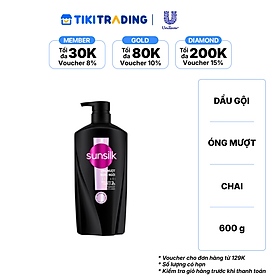SUNSILK Dầu Gội Óng Mượt Rạng Ngời 600G