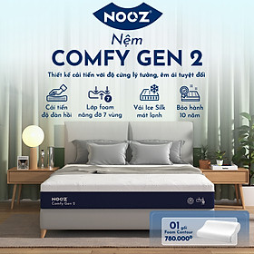 Mua Nệm Foam NOOZ Comfy Gen 2 25cm Đệm Cao Su Thiên Nhiên Và Tầng Foam 7 Vùng Nâng Đỡ NOOZ Home Goods