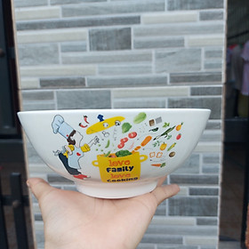 Mua SET 06 TÔ SỨ IN HÌNH COOKING SIÊU ĐẸP CỠ ĐẠI 18CM