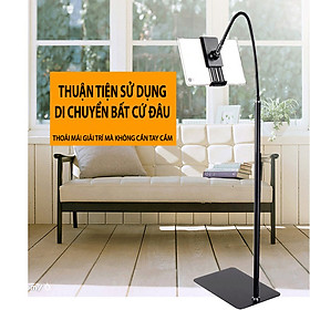 Mua Giá đỡ máy tính bảng  kẹp tablet điện thoại 360 độ đa năng từ 3 5-11 inch chân đế để sàn chữ nhật lớn công xôn dùng livestream quay tiktok chụp hình xem phim karaoke học hành làm việc phù hợp mọi nơi mọi vị trí