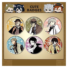 Combo 6 huy hiệu BUNGOU STRAY DOGS - VĂN HÀO LƯU LẠC anime
