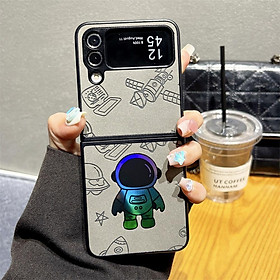 Mua Ốp Lưng Da Astronauts Cho Samsung Galaxy Z Flip 5 / Z Flip 4 Khắc Laser - BUM STORE GALAXY CASE - XÁM TRẮNG  XÁM TRẮNG