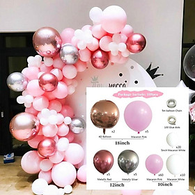 Đường Bóng Trang Trí Mix Đủ Các Loại Tông Hồng