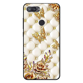Ốp lưng in cho Xiaomi Mi 8 Lite mẫu Bướm Vàng Giả Da - Hàng chính hãng