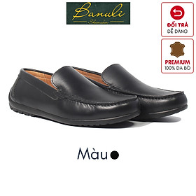 Giày Lười Banuli Nam Da Bê Italian HMOCA09 Classic Slip-Ons Shoes (Da Mềm Dẻo, Đế Siêu nhẹ, Bảo Hành Trọn Đời)