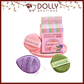 Set 3 miếng rửa mặt Colorkey Luminous Hỗ Trợ Làm Sạch Sâu, Loại Bỏ Bụi Bẩn