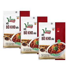 Combo 3 gói Xốt Bò Kho Dầu Việt Ấn 18gr (18gr/gói)
