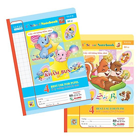 Combo 5 quyển Vở ô ly Mèo Tít TP019 - 80 trang