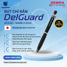 Viết chì bấm không gãy Zebra Delguard ER 0.5mm - [Chính hãng