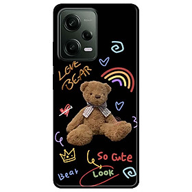 Ốp lưng cho Redmi Note 11 4G - Redmi Note 12 - Redmi Note 12 Pro - Redmi Note 12 Pro 5G - Chú Gấu Love Bear - Hàng Chính Hãng