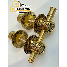 Mua Bộ khóa trùy đồng chữ THỌ  đấm chùy đồng  then trùy thọ màu rêu phi 50mm nặng 4.5kg đồng đúc